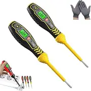 Intelligent Non-Contact Voltage Tester - Safe & Efficient Electrician's Tool, 2-in-1 Electric Tester Pen, Voltage Testers Pens, for AC, DC Circuit Detection (Yellow,Style B*2)
