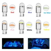 50 X T10 Car Width Light Bulbs Crystal Transparent Integrated LED Small Car Lights Cob High Brightness License Plate Lig