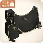 Prada Diagonal Shoulder Bag Women s Brand Prada Leather Italy 1BH204 NERO Black