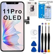 EFaith for iPhone 11 Pro Display 5.8 Inch Replacement Screen 3D Touchscreen Digitizer Assembly with Repair Kit + Screen Protector + Waterproof Adhesive Models A2160/A2217/A2215 (OLED)