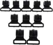 10pcs Camping Tent Clips Accessories Outdoor Tent Hook Clamp Black 2.5cm