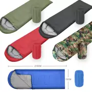 Single Sleeping Bag Bags Camping Outdoor Hiking Thermal 5℃ - 20℃ Tent