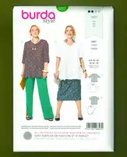 Women's Loose Fit Pullover Blouse /Tunic Sewing Pattern (Sizes 20-34) Burda 6307
