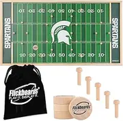 NCAA Flickboards Wooden Tabletop College Football Board Game - Indoor Outdoor Party Games for Family Fun Sport Simulation Game