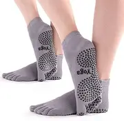 [ThreeH] Yoga Socks Non-slips Five-fingers for Women Yoga Pilates Dance Ballet 2 Pairs Size4.5-7