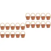 Mini Baskets for Crafts: 20 Pcs Dollhouse Basket Mini Woven Basket Rattan Min...