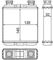 MAHLE Behr AH 188 000P HVAC Heater Core