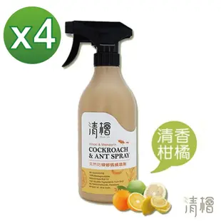 【Hinoki Life 清檜】天然防蟑螂螞蟻噴劑(500ml/瓶)4入