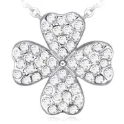 Gorgeous Lotus Pendant With Crystal Necklace Embellished With SWAROVSKI® Crystals