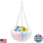Wontee Bird Nest Bed Parrot Hanging Swing Hammock Bird Cage House for Budgies