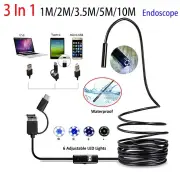 2M 7MM Endoscope Camera USB Type C Mobile Probe Borescope Inspection Endoscopic For Android Smartphone For Cars Endoscop