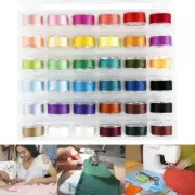 36PCs Sewing Thread Set with Plastic Bobbins Sewing Machine Spools Case-~