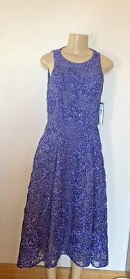 Tahari by Arthur S. Levine Women's Sequin Lace Dress size 2