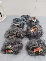 Yarn 7.50 Skeins Italian Gray Fuzzy