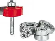 Freud Rabbeting Bit with Bearings for Multiple Depths (flush, 1/8",1/4", 5/16", 3/8", 7/16", 1/2") with 1/4" Shank (32-504)