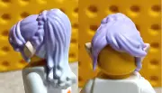 New LEGO Elf Wig Hair Ears Light Nougat Flesh ELVES Lavender Purple Ponytail