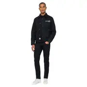 Replay Mens New Zealand All Blacks Denim Jacket Black