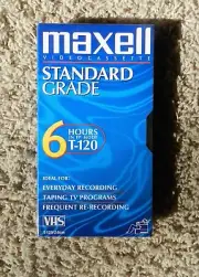 MAXELL VHS T-120 Tape 6 hours VCR Recording NEW SEALED
