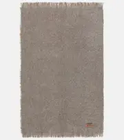 [The House of Lyria] The House of Lyria Madornale fringed wool-blend blanket One Size grey