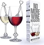 PureWine Silver Wand Filters Histamines and Sulfites - May Reduce and Alleviate Wine Allergies & Sensitivities - Purifier Aerates Wine Restore Taste & Purity - Includes Wine Glass Charm Accessory