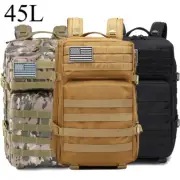 45L Military Tactical Backpack Large Men's 3 Day Assault Pack Molle Bag Rucksack