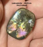 LABRADORITE, 44.01cts, *NATURAL*, WILD COLORS, THIRD EYE CHAKRA, *USA SELLER*