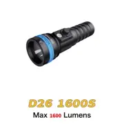 XTAR D26 1600S LED 1600 Lumens Rechargeable Scuba Diving Flashlight Torch