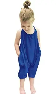 Girls Halter Backless Romper Toddler Straps Jumpsuit Sleeveless Harem Pants SZ 6
