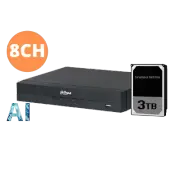 DAHUA 8CH NVR WITH 3TB HDD