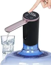 Smart Water Dispenser, Electric Portable Water Bottle Pump Rechargeable USB Charging Manual Folding Spout for Kitchen Office Home Camping Bedroom Campervan Black