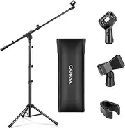 CAHAYA Tripod Boom Sheet Microphone Stand Metal Portable with Carrying Bag, for Performance Singing Speech Wedding Stage and Outdoor CY0239