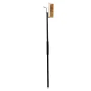 Pizza Oven Copper Brush Bristle Brass Scraper Household Grill Cleaning Oven Brush with 80cm Aluminium Handle Black