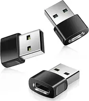 Sufee USB to USB C Adapter Type C to USB A Charger Converter for All USB A Devices Pack of 3.