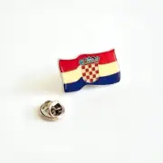 CROATIAN Pin / Badge Silver Color - HRVATSKA Zastava- CROATIA Flag L - Brand New