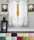 Chic Sheer Voile Vertical Ruffled Tier Window Curtain Single Panel 50" x 63"