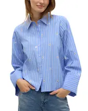 Vero Moda Leila Sequined Striped Shirt