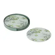4pc Pilbeam Living Maidenhair Drink Coasters Dining/Entertaining Green Iron