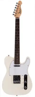 Aria Pro II TEG-Series Electric Guitar in Ivory with White Pickguard