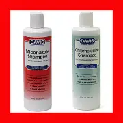 Davis Miconazole Medicated Shampoo 12 oz + Davis Chlorhexidine Shampoo 12 oz