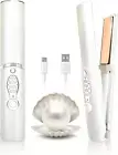 Cordless Titanium Flat Iron Hair Straightener 2-in-1 Mini Flat Iron Dual Voltage