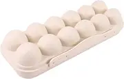ROMISBABA 2pcs Khaki Egg Storage Box with Lid Durable Single Egg Lock Container for Refrigerators Shockproof Design Space Saving Kitchen Organizer Each