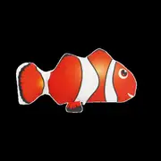 Pettec Flippy Fish Clown Cat Toy