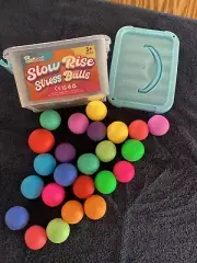 Slow Rising Stress Balls, 24Pcs Squeeze Balls Bulk, Squishy Sensory Fidget...