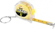 20233 6' Clear Mini Tape Measure, SAE & Metric Measurements Printed