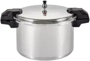 92116 Polished Aluminum 5 / 10 / 15-PSI Pressure Cooker / Canner Cookware, 16-Qu