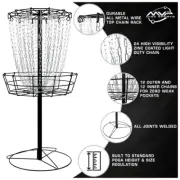 MVP Disc Golf Basket Black Hole Practice Catcher Target