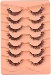 Eyelashes Russian Volume Fluffy Strip Lashes 10 Pairs Manga Lashes Natural looking Wispy C/D Curly False Eyelashes look like extensions (AGXL07)