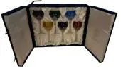 FABERGE LAUSANNE FLOCK WINE GLASSES SET OF (6) NEW w TAGS 8.25” TALL