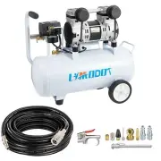Quiet Air Compressor, Only 68dB, 5 Gallon Steel Tank, 2.8CFM @ 90PSI, Oil-Fre...
