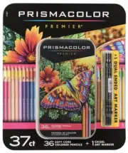 Prismacolor Premier Soft Core Colored Pencils, Assorted Colors, 37 Count